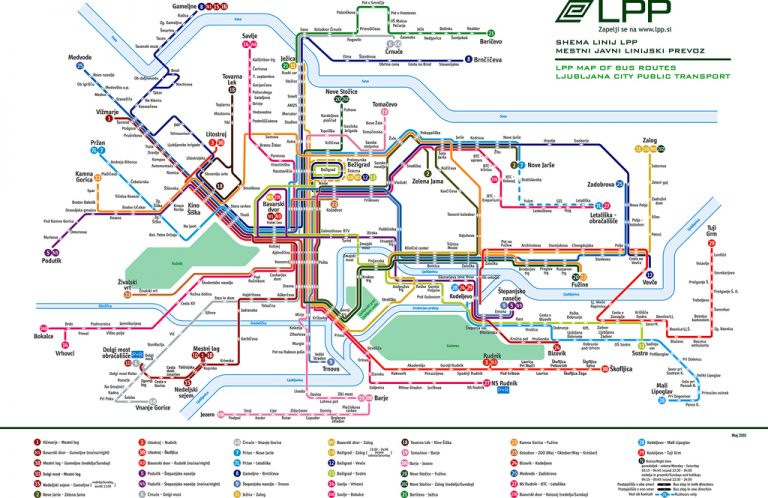 Bussen In Ljubljana En Het Openbaar Vervoer In Ljubljana