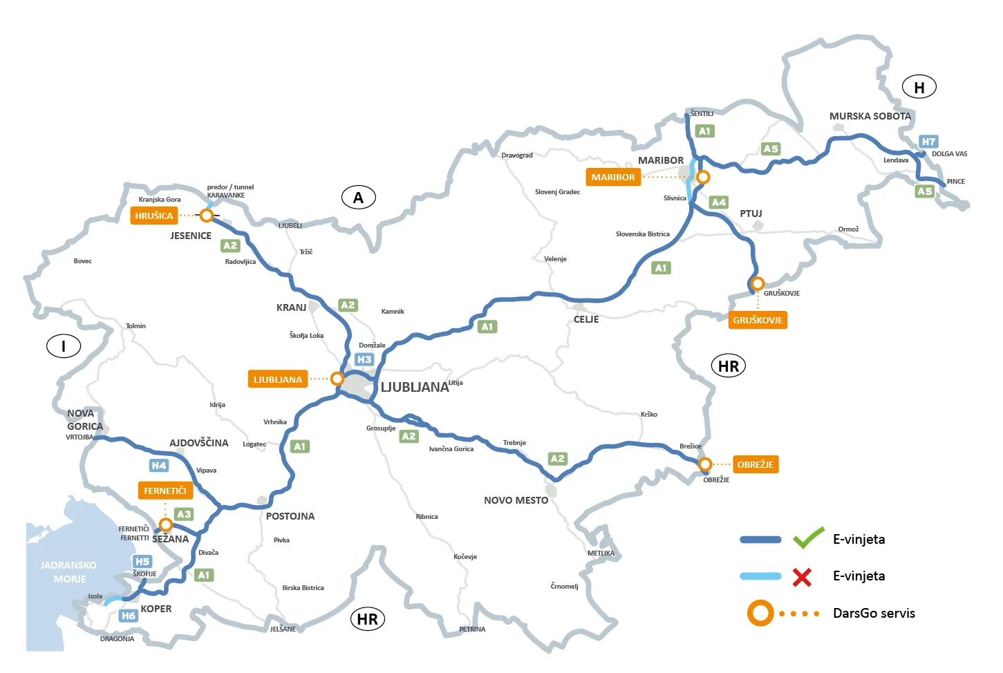 Tolwegen in Slovenie